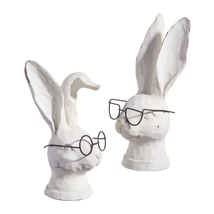 8" Rabbit with Glasses Figurine