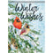 "Snowy Pines & Cardinals" Glittertrends™ DuraSoft™ Garden Flag