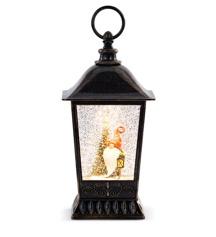 Gnome with Tree LED Lantern