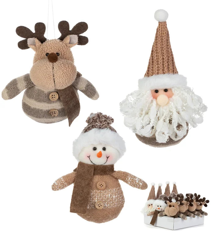 Plush Rustic Christmas Ornament