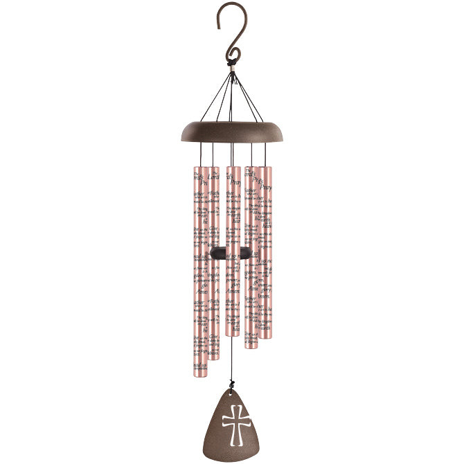 30" Lords Prayer Windchime  In Rose Gold