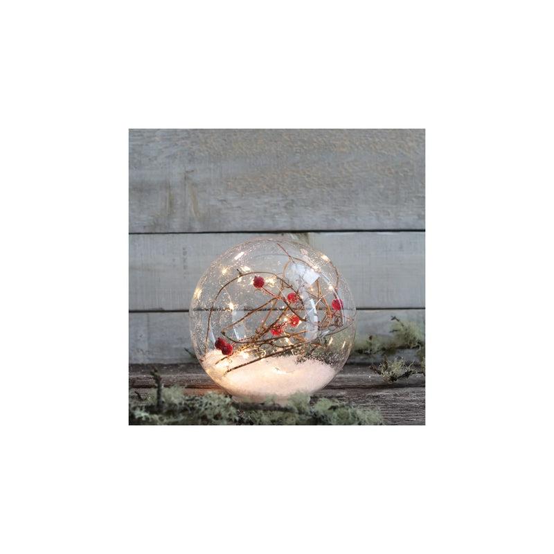 Winter Berry Led Décor Snow Ball