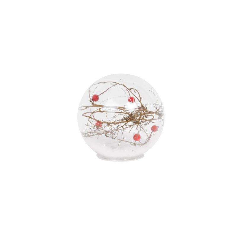 Winter Berry Led Décor Snow Ball