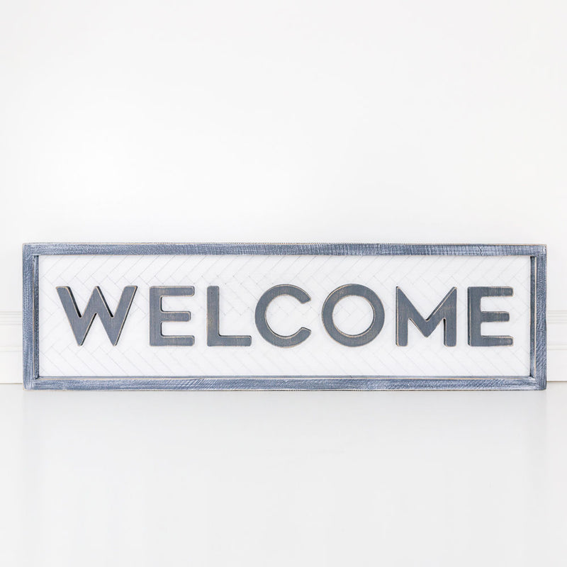 "Welcome" Double Sided Wall Sign