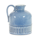 6-8" Country Blue Glazed Ceramic Jug