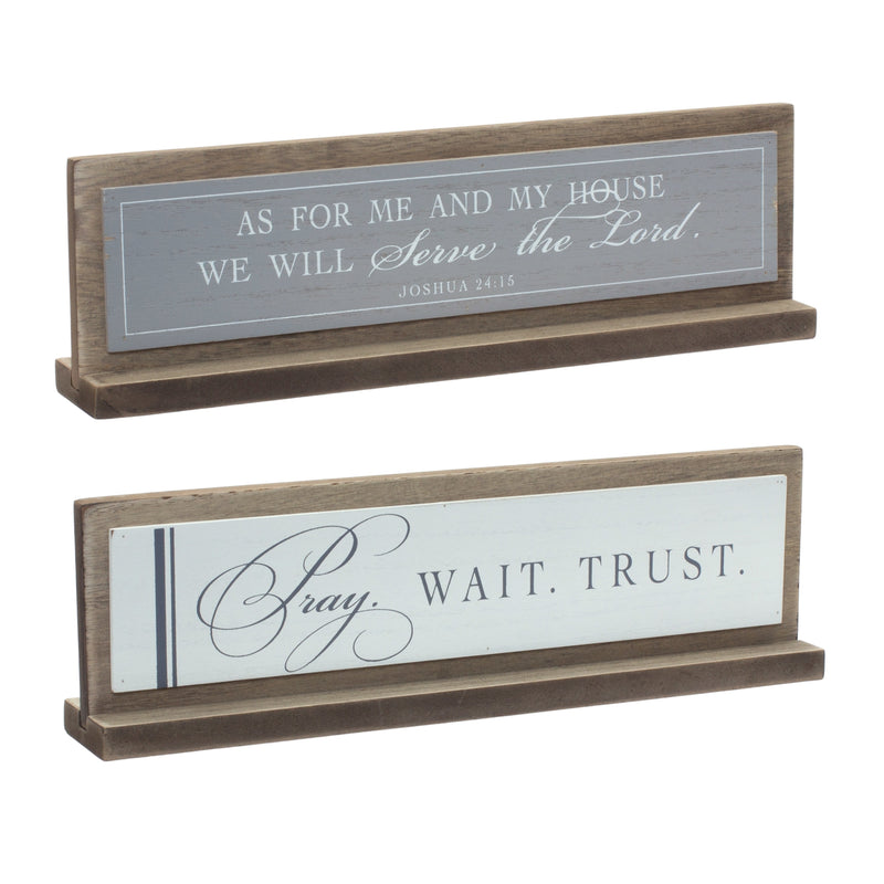Serve The Lord and Trust Wooden Sign