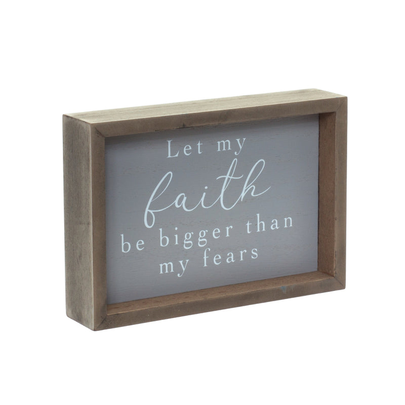 "Let My Faith" Wooden Plaque