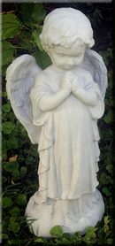 13" Precious Angel Boy Concrete Figurine