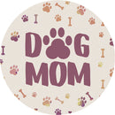 "Dog Mom" Round Car Coaster