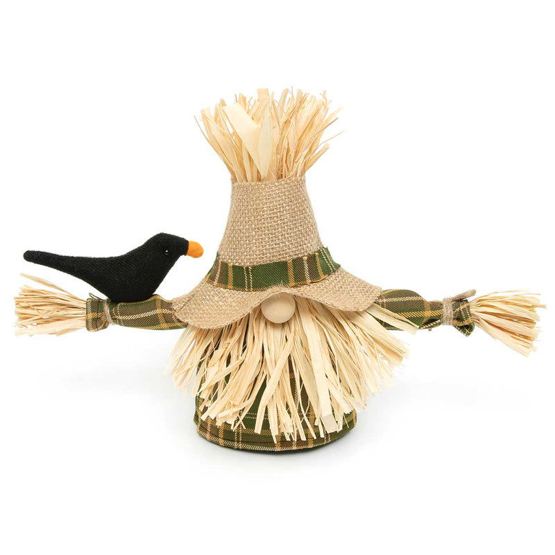 8" Scarecrow with Crow Fall Gnome
