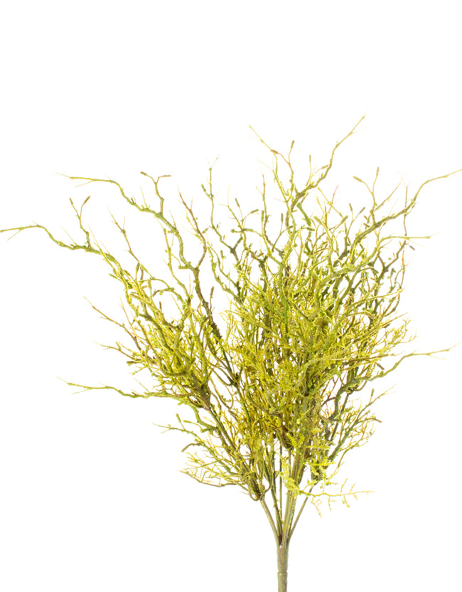 18" Moss Twig Faux Bush