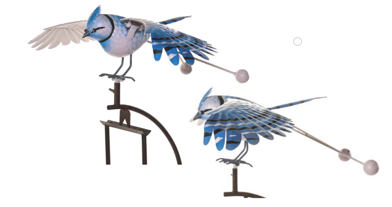 53" Kinetic Bluejay Rocking Garden Stake