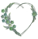 Layered Succulent Heart Iron Wall Decor