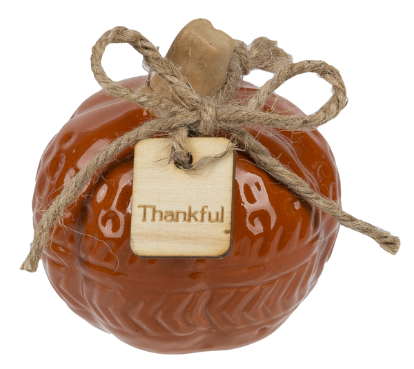 Ceramic Pumpkin Figurines with Sayings