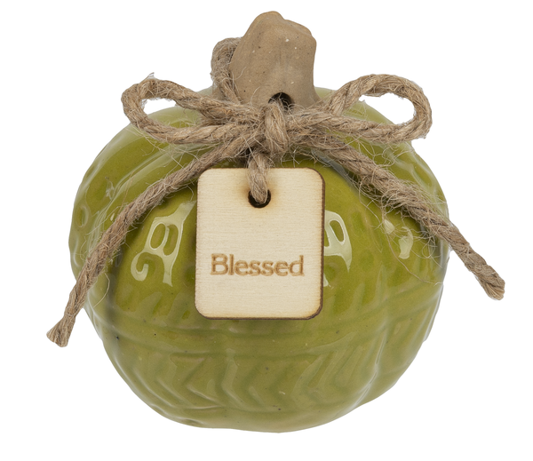 Ceramic Pumpkin Figurines with Sayings