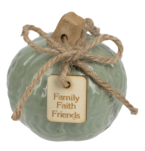 Ceramic Pumpkin Figurines with Sayings