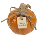 Ceramic Pumpkin Figurines with Sayings