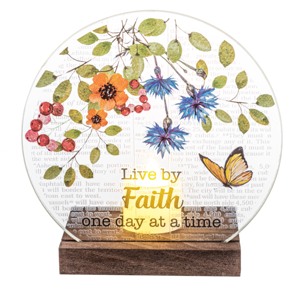 Beauty of the Bible Light Up Glass Plaque