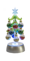 Light Up Glass Christmas Tree with Ornaments