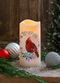 LED Fiber Optic Light Up Cardinal Candle